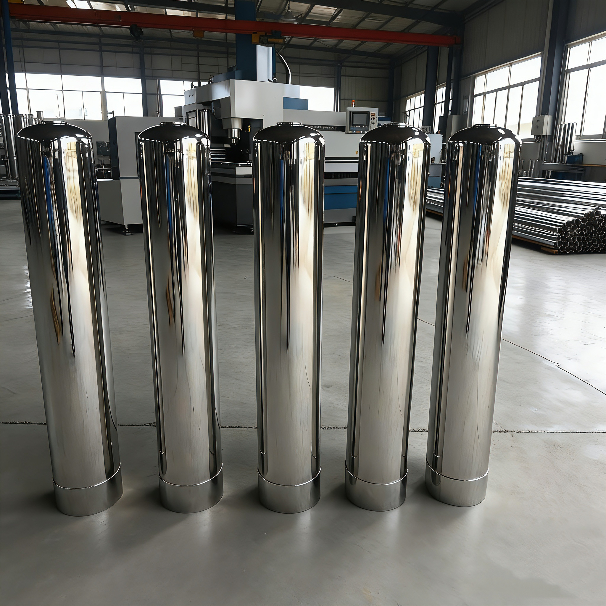 Industrial Stainless Steel Water Softener Tank with Resin Bed and Control Valve for Hard Water Treatment and Scale Prevention