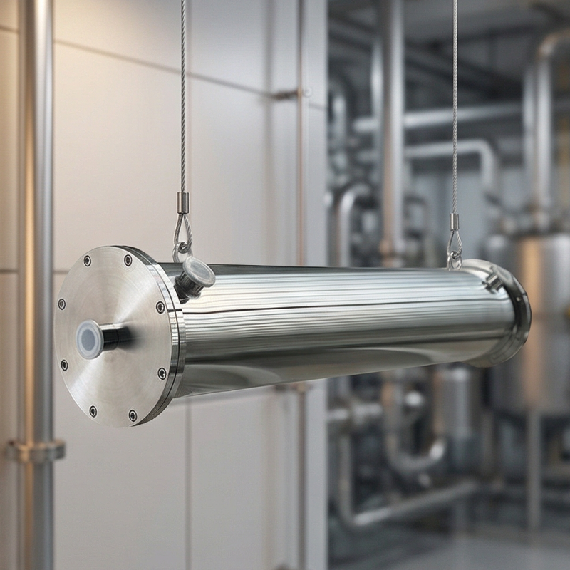 SS304 316L Flange Stainless Steel RO Membrane Housing 8040 8080 80120 80160 80200 SS Membrane Housing Factory Price for Reverse Osmosis Water System