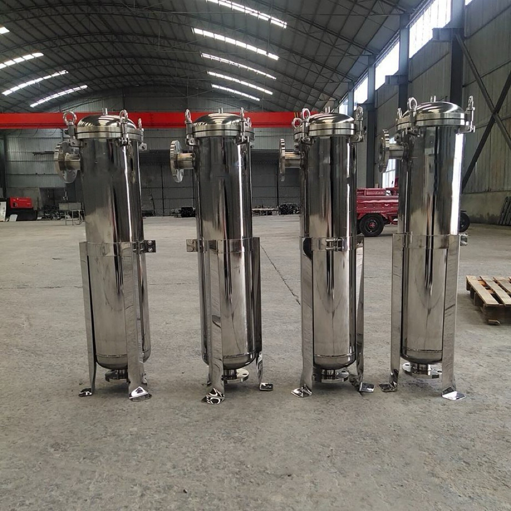 Custom Industrial Single Bag Filter System Built with Stainless Steel for Specific Flow Rates and Filtration Needs