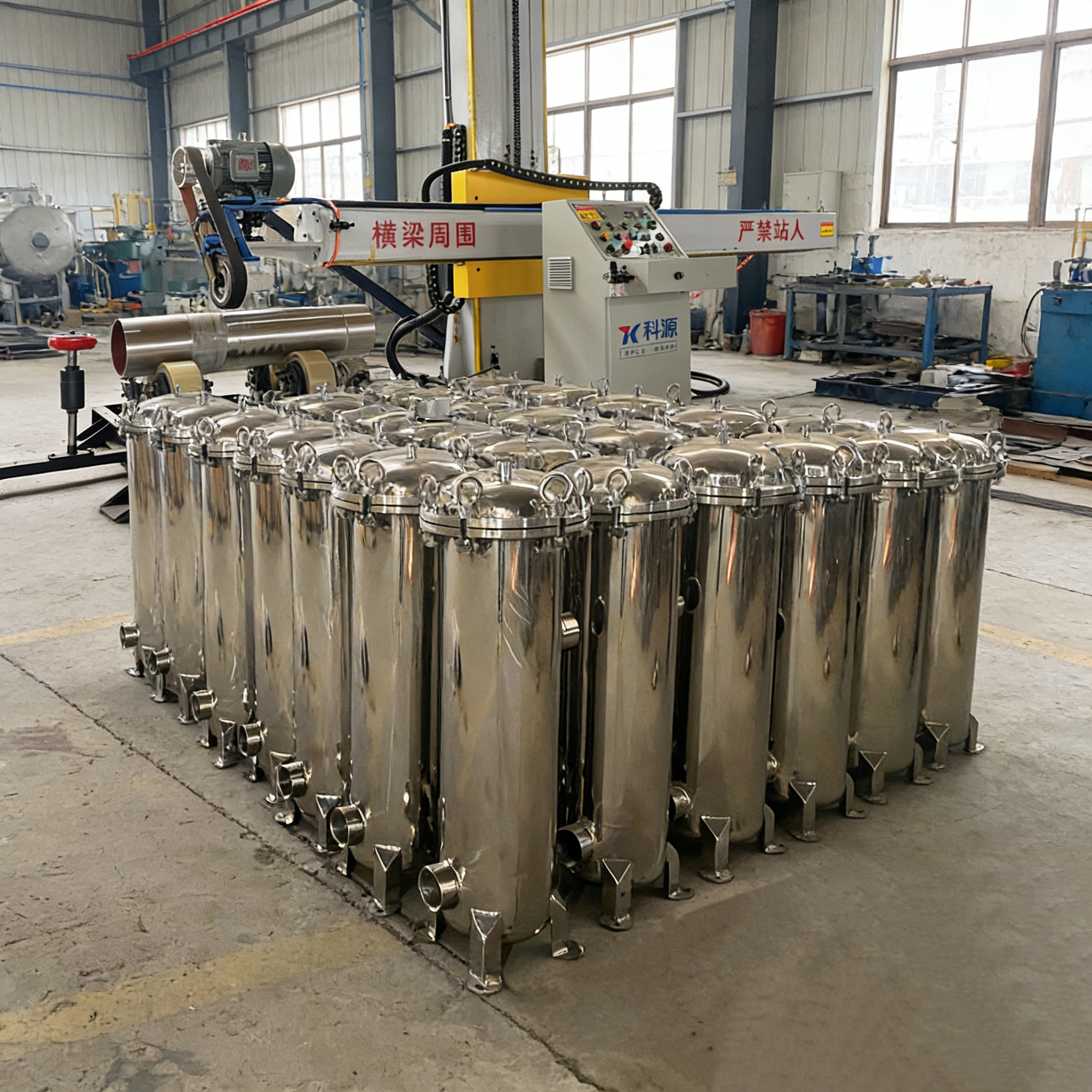 304 316L Stainless Steel Quick Open Precision Filter with Supporting Leg (0.1-1000μ)