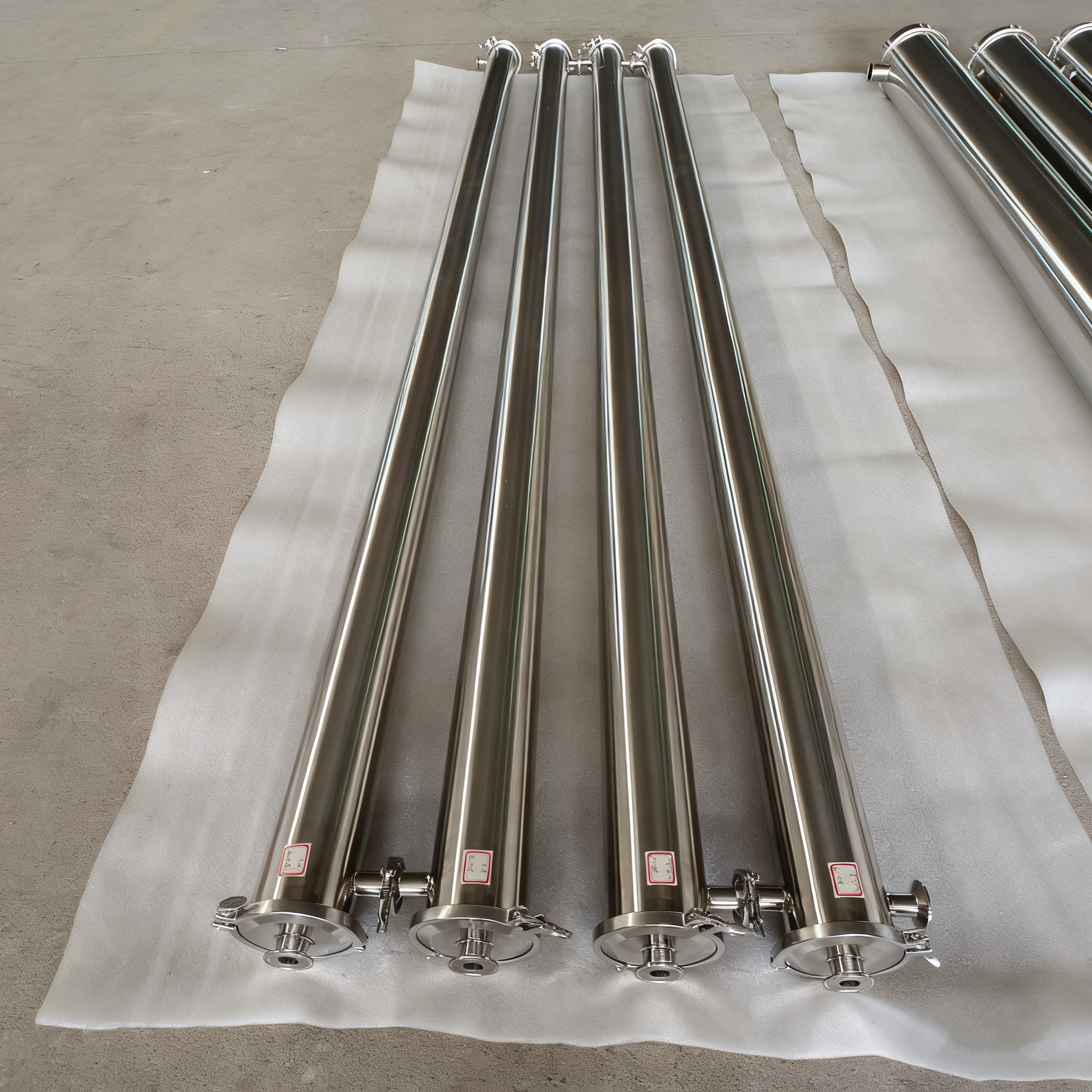 Factory Price 300PSI Seamed/Seamless Stainless Steel 304/316L RO Membrane Housing 4040 4080 40120 40160 40200 Ss Membrane Housing Tri Clamp Type Membrane Housing