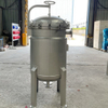 Large Volume Multi-Bag Filtration System with Stainless Steel Housing, Differential Pressure Gauges, and Easy Bag Replacement Design