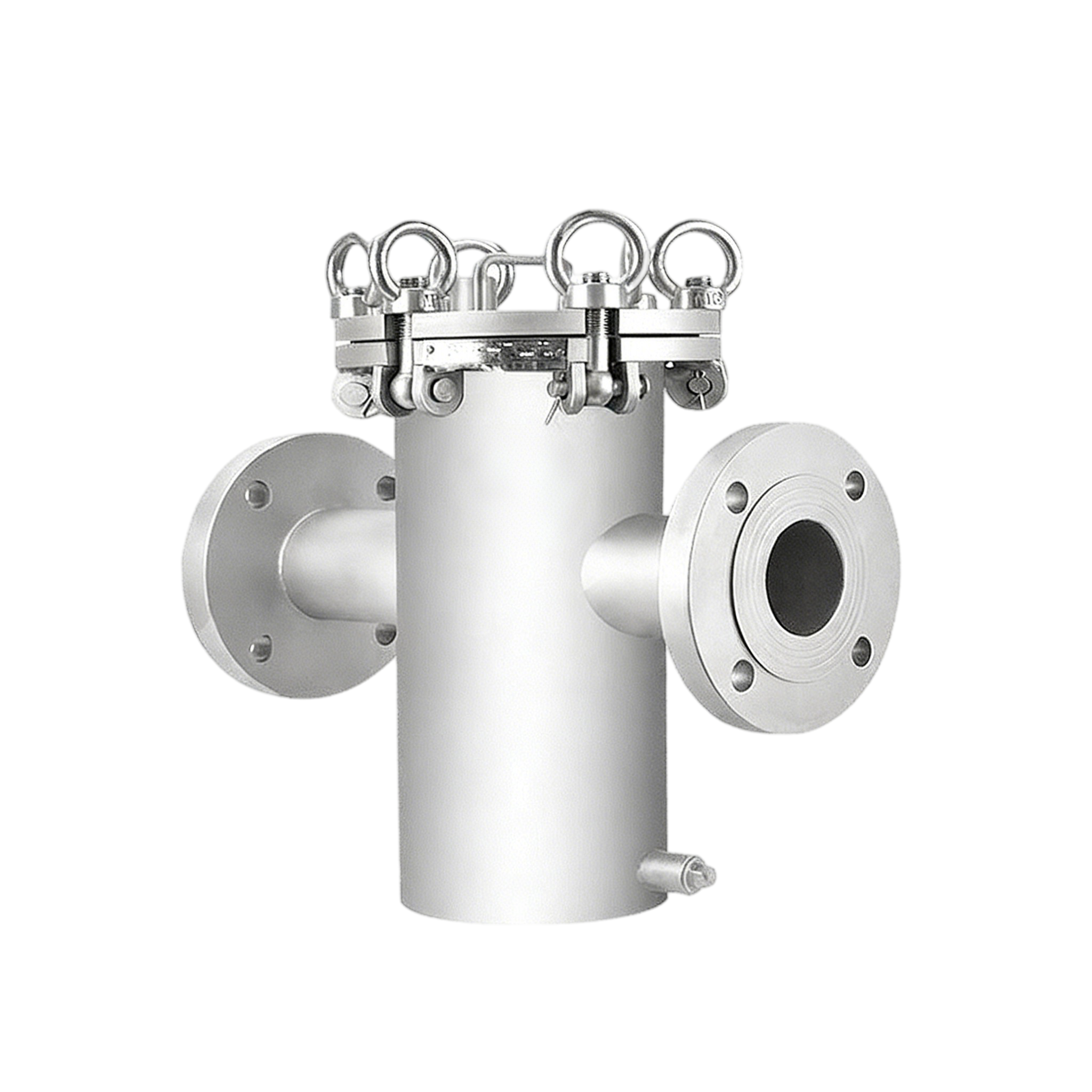 Heavy Duty Stainless Steel Basket Filter with Reinforced Basket and Bypass Valve for Industrial Water and Oil Filtration