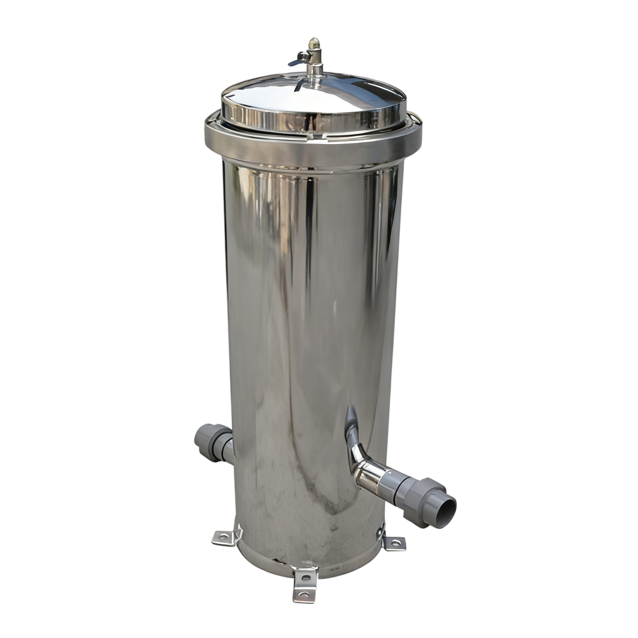 High Flow Tri-Clamp Stainless Steel Precision Filter with Large Diameter Cartridges and Low Pressure Drop Design