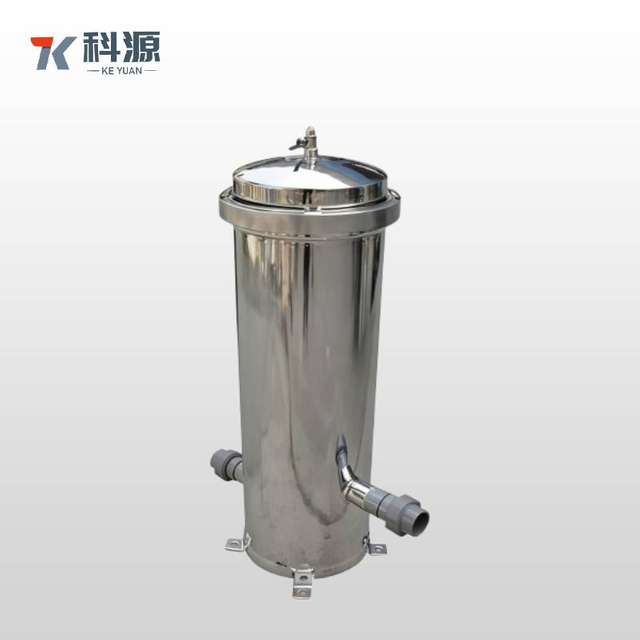 Sanitary Tri-Clamp Type Filter Housing with Vent and Pressure Gauge Ports for Biotechnology and Cosmetic Applications