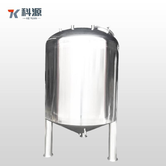 Custom Fabricated Stainless Steel Sanitary Tank with Legs/Support Stand and All Required Connections Ready for Installation