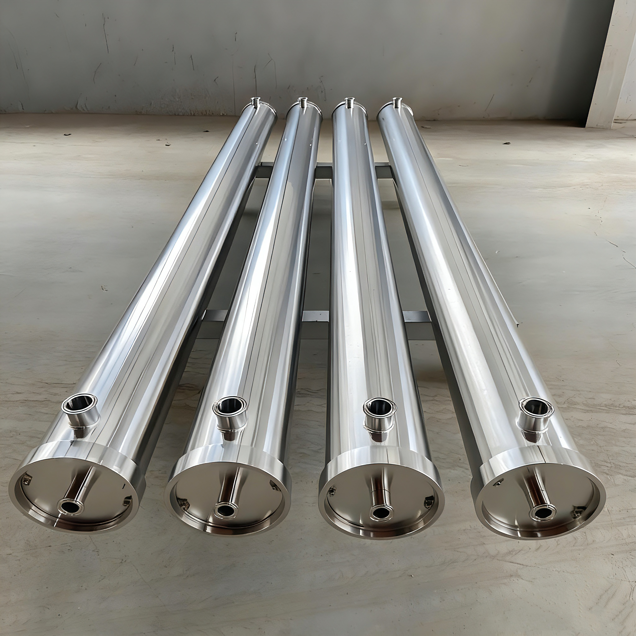 Industrial-Grade Stainless Steel Built-In Membrane Housing for RO Systems