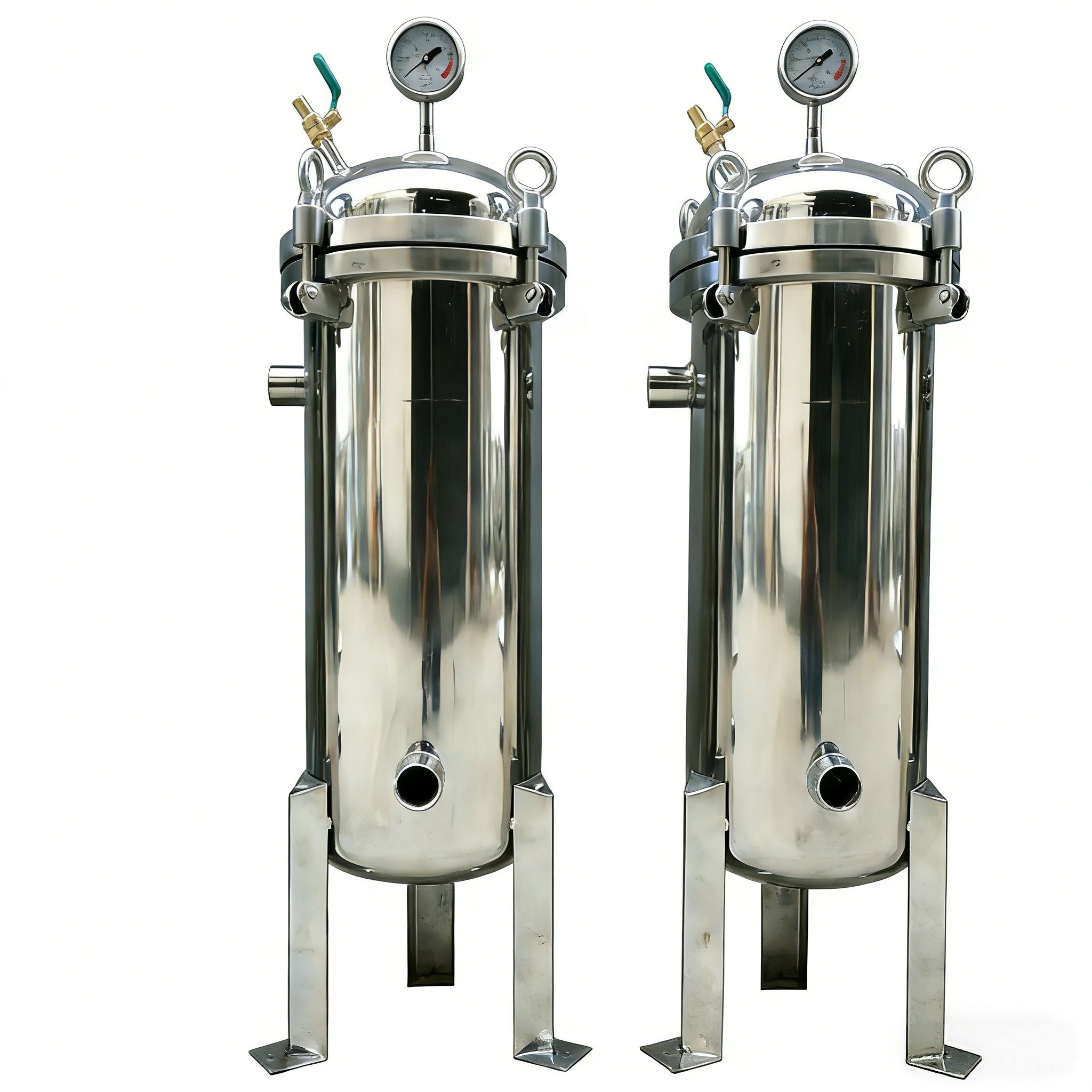 304 SS Precision Filter Quick Open Type with Supporting Leg for Water Treatment