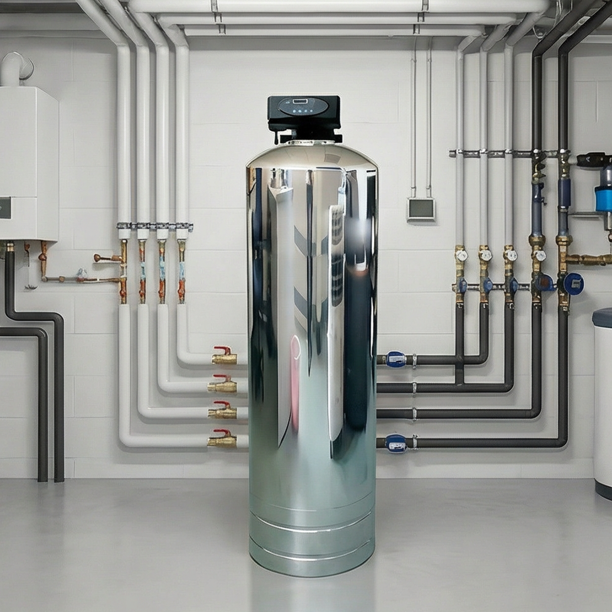 Custom Fabricated Stainless Steel Softening Tank with Internal Distributor & Lateral System for High Efficiency Regeneration