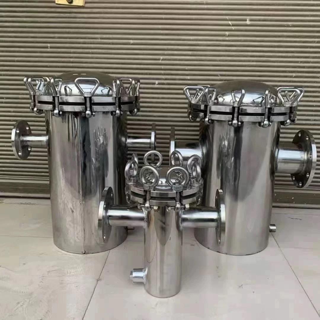 ASME Certified Stainless Steel Basket Filter Pressure Vessel with Differential Pressure Gauge for Filter Condition Monitoring