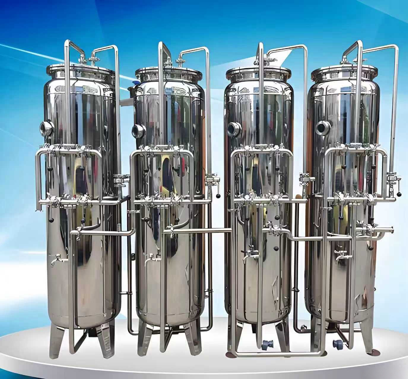 High Efficiency Stainless Steel Multi-Media Depth Filter for Sediment, Particulate, And Colloidal Removal with Low Pressure Drop Design