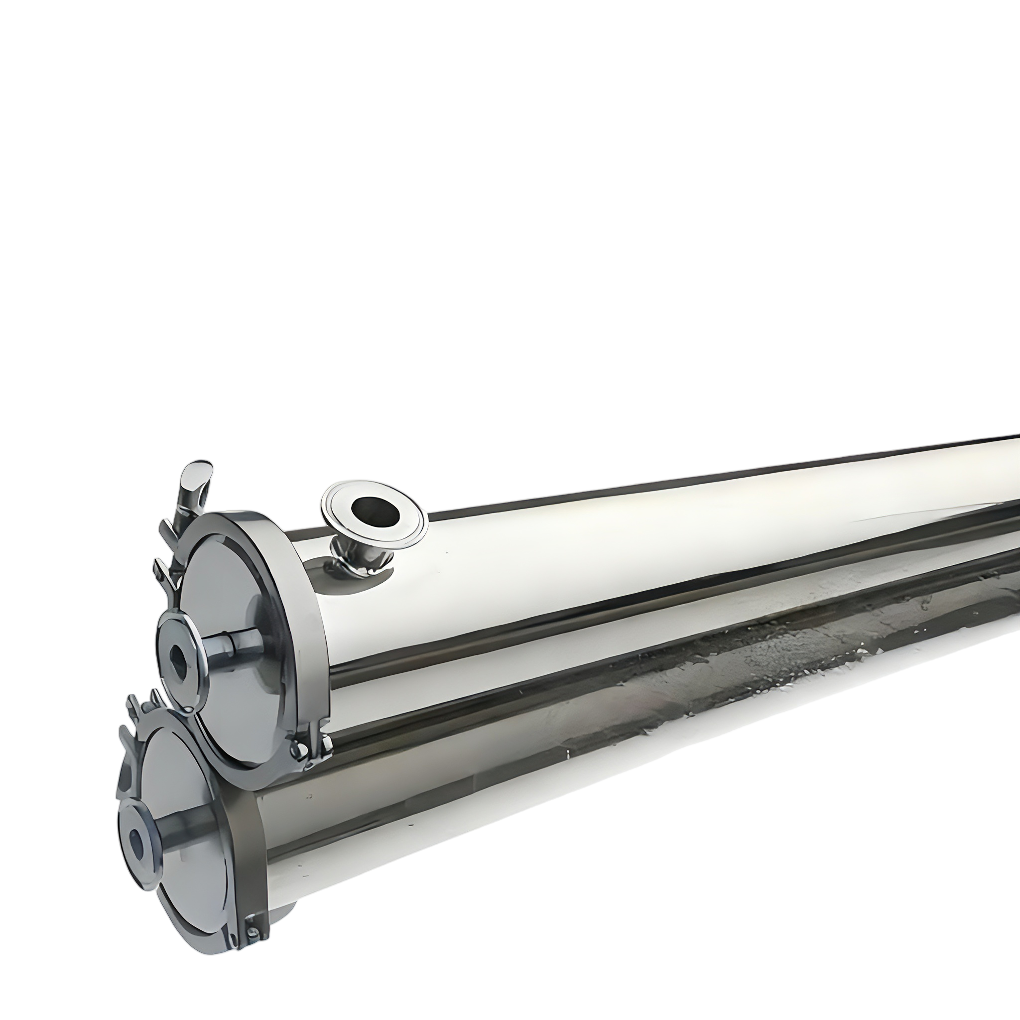 Multi-Port Tri-Clamp Stainless Steel Housing with Zero Dead Leg Design for Complete Drainage and Sanitation