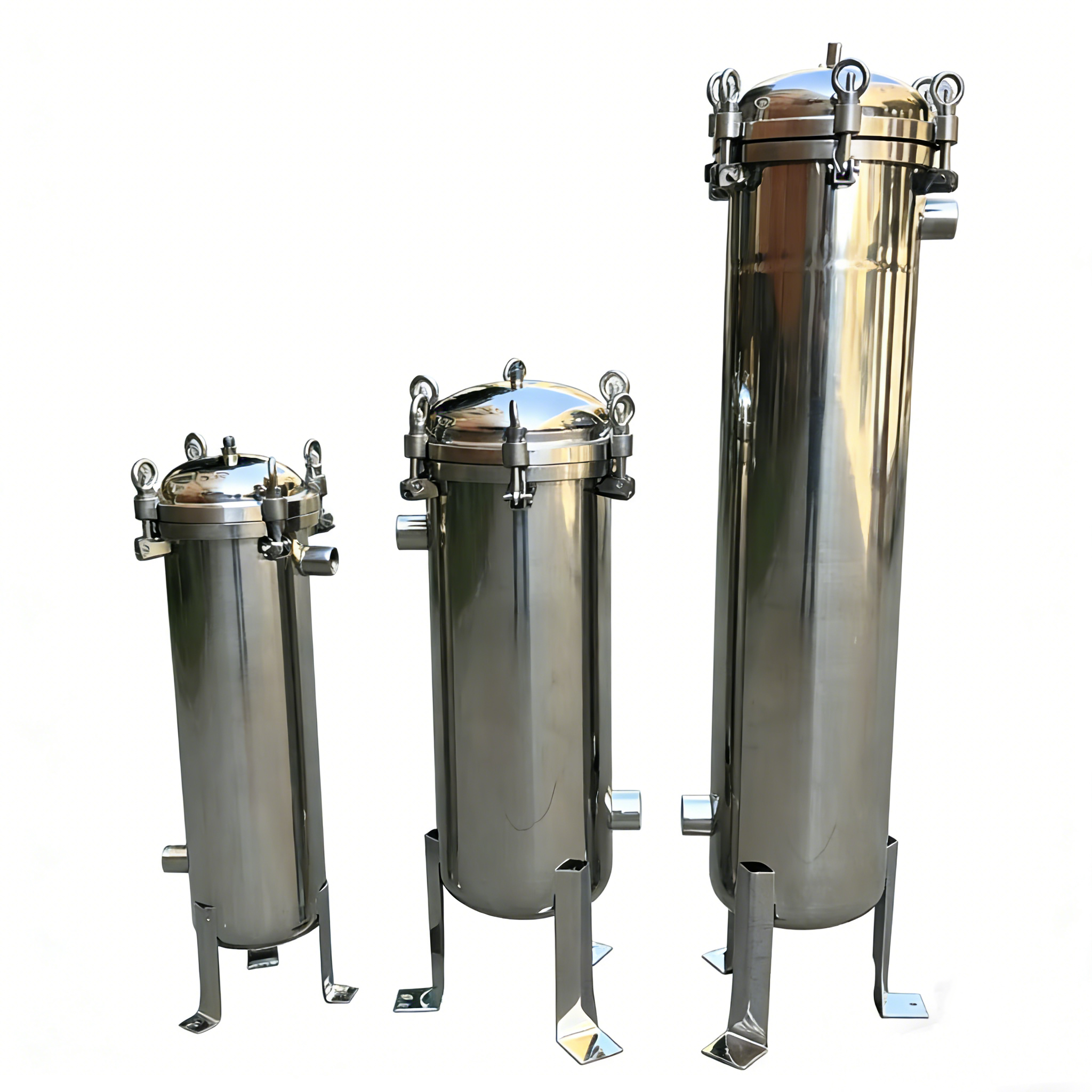 Easy-Install Quick Open Type Stainless Steel Precision Filter with Supporting Leg