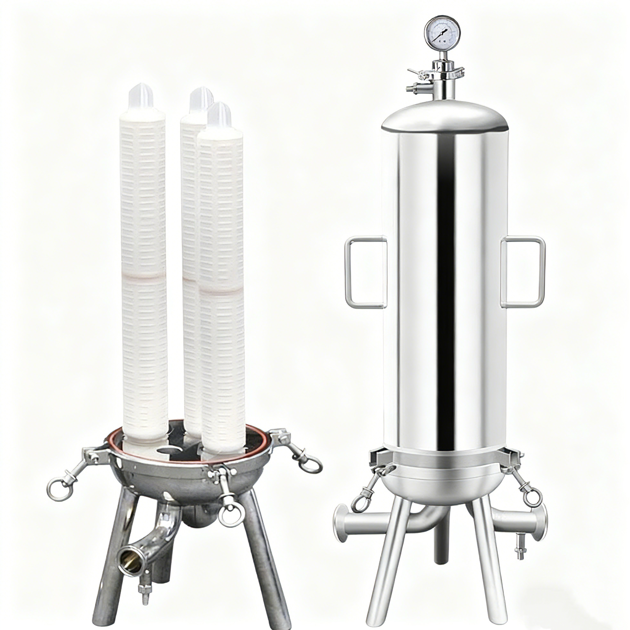 Compact Sanitary Stainless Steel Precision Filter for Beverage Line