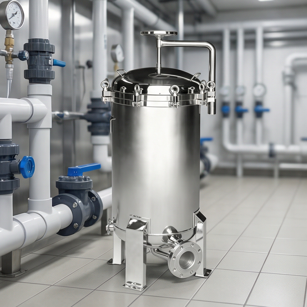 Sanitary 304/316L Stainless Steel Multi-Bag Filter Housing with 2 to 20 Bags for Food, Beverage, and Pharmaceutical Manufacturing