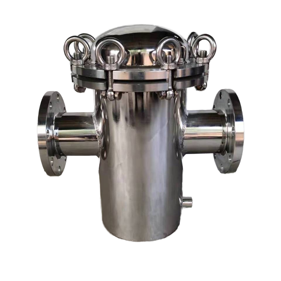 Single/Double Basket Stainless Steel Filter with Flange/Tri-Clamp Connections for Liquid and Gas Filtration Applications