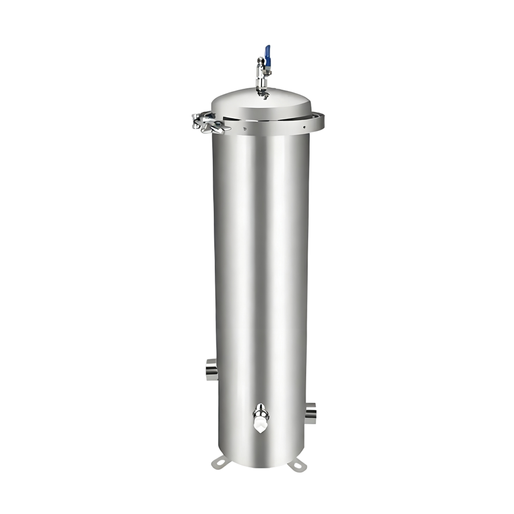 High Flow Tri-Clamp Stainless Steel Precision Filter with Large Diameter Cartridges and Low Pressure Drop Design