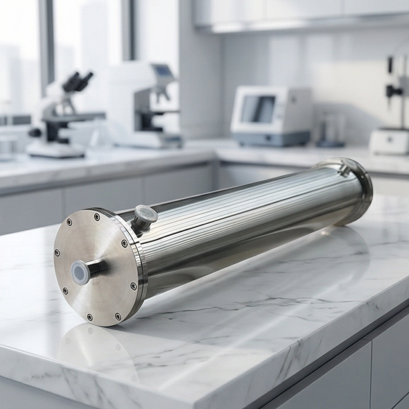 Compact Flange Type Stainless Steel Membrane Housing for Space Limited Installations with Easy Maintenance