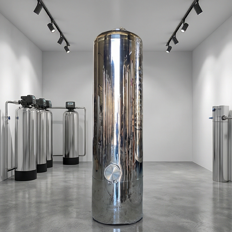 Sanitary Grade 316L Stainless Steel Softening Tank with Food Grade Cation Resin for Food, Beverage & Pharmaceutical Industry