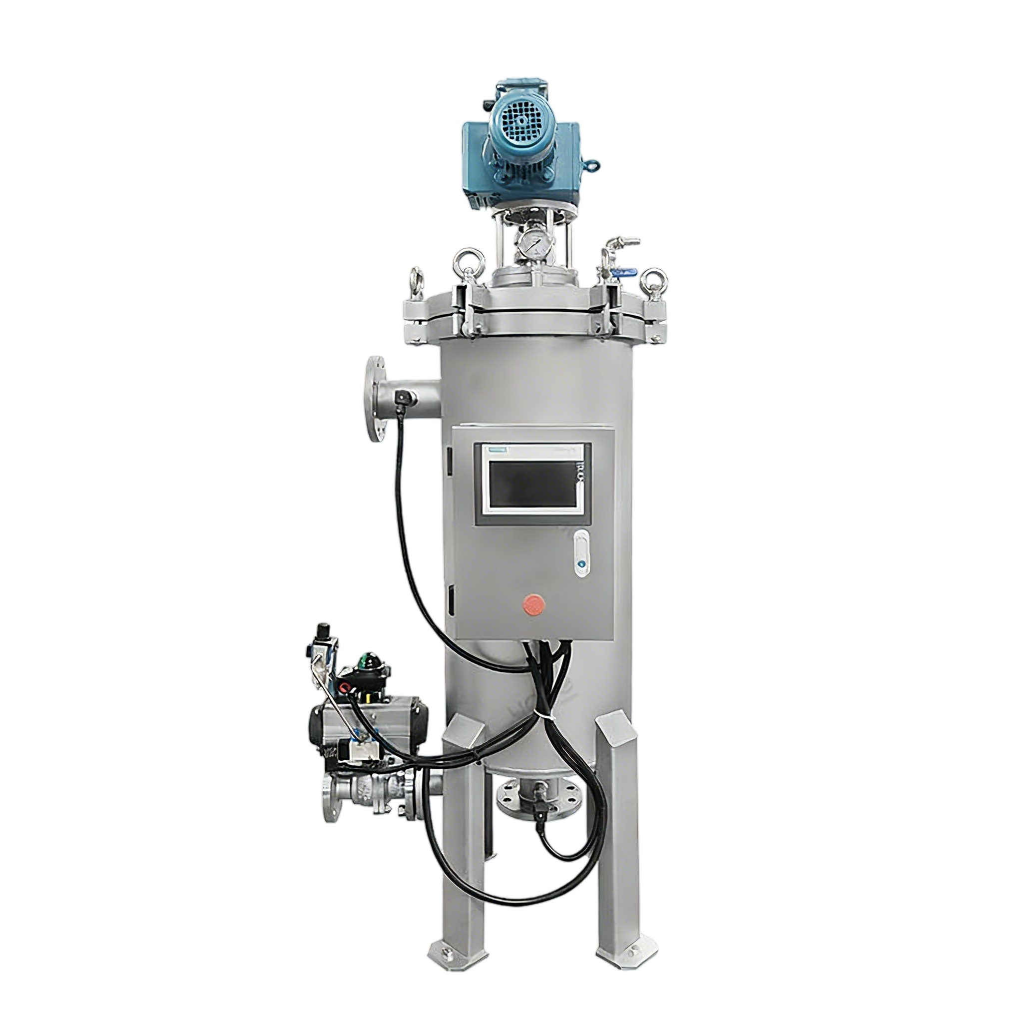 Stainless Steel Self-Cleaning Drum Filter/Microscreen with Continuous Rotation and Spray Wash for Wastewater Pre-Treatment