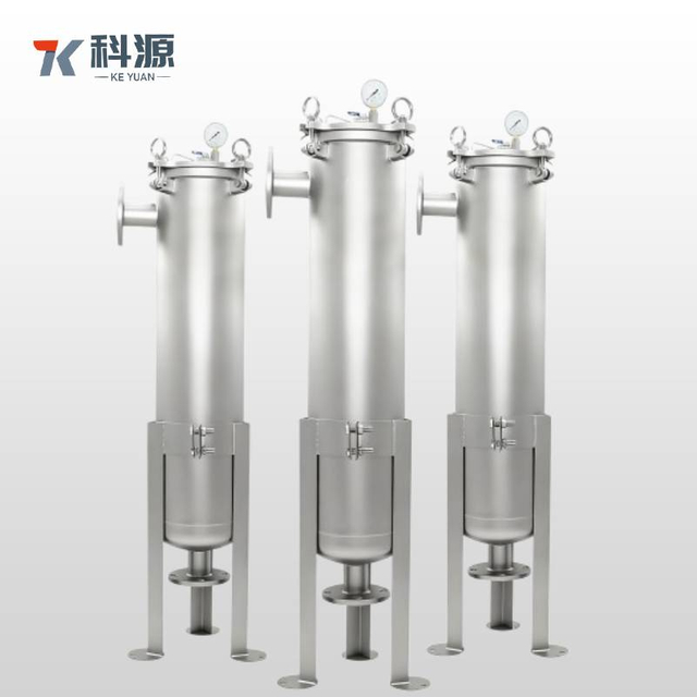 Stainless Steel Single Bag Filter Housing with Multi-Size Bag Compatibility, Pressure Gauge & Leak-Proof Design
