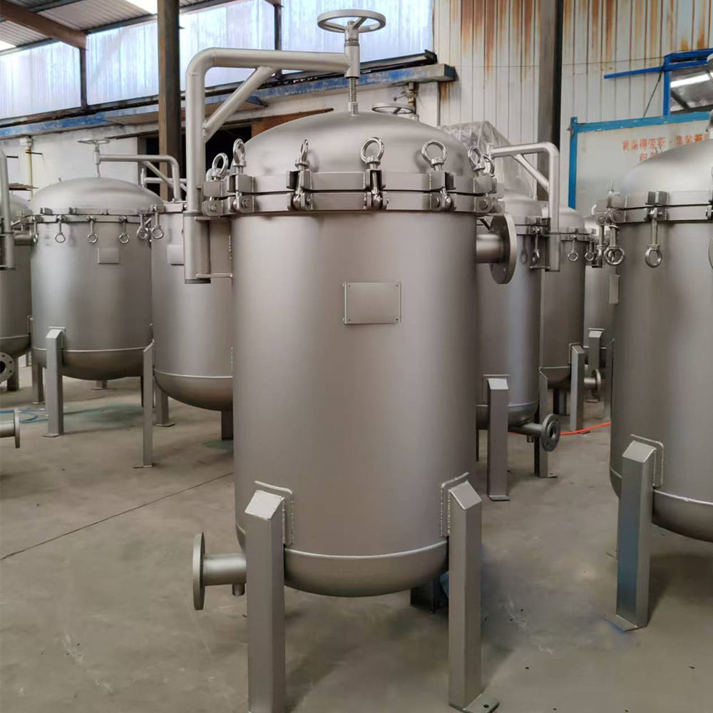 Customizable Stainless Steel Multi Bag Filter Skid with Pump, Valves, and Control Panel for Turnkey Filtration Solutions