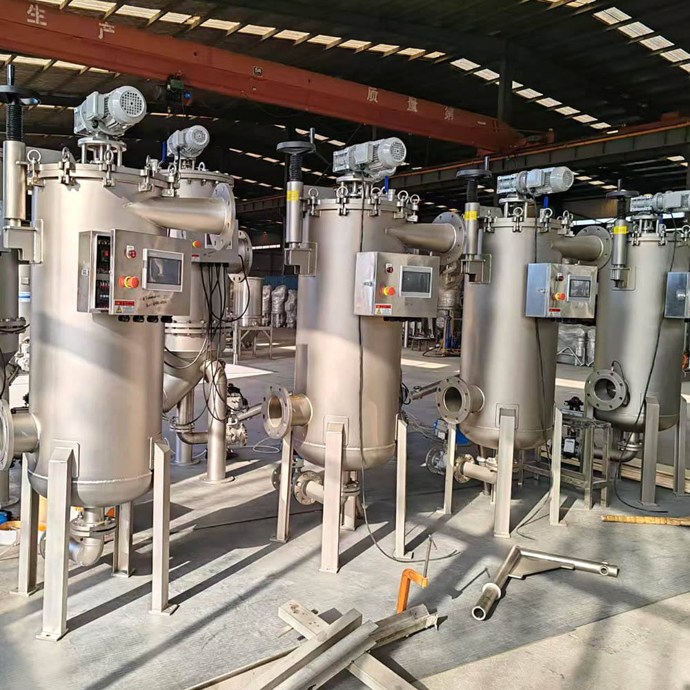 Multi-Cartridge Stainless Steel Self-Cleaning Filter System with Individual Backwash Control for Large Scale Water Treatment Plants