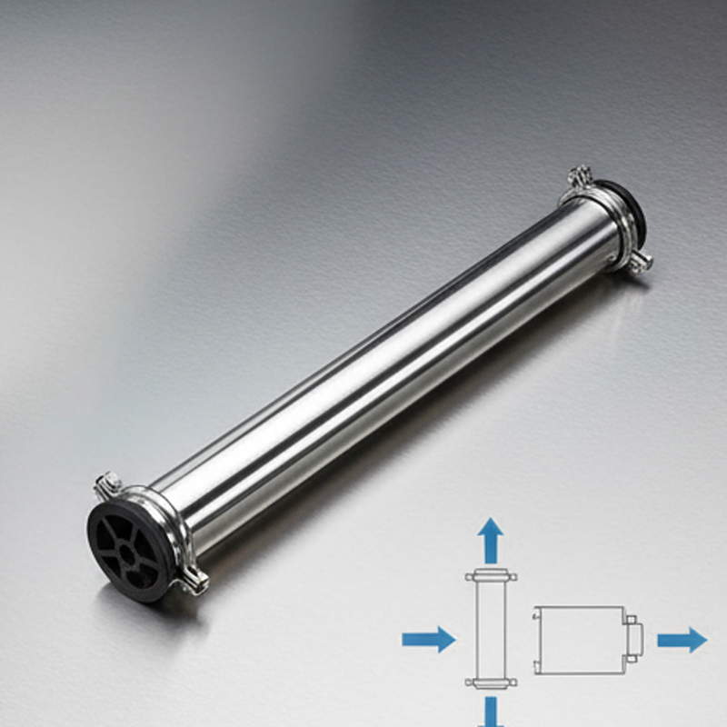Industrial Stainless Steel RO Membrane Housing 4" 8" 4040 8040 for Water Treatment Systems with ANSI 61 Certification