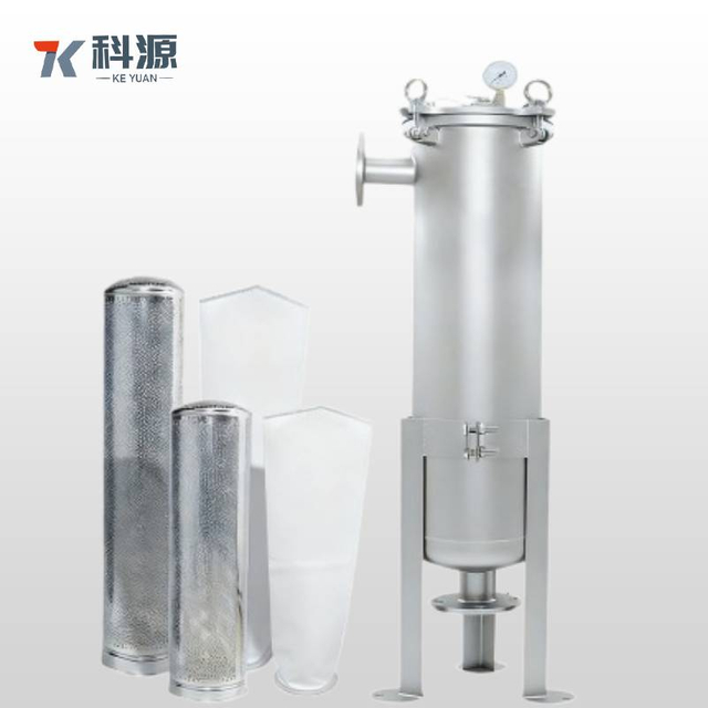 Compact Single Bag Filter Unit in Polished Stainless Steel for Paint, Adhesive, Cosmetics & Process Liquid Filtration