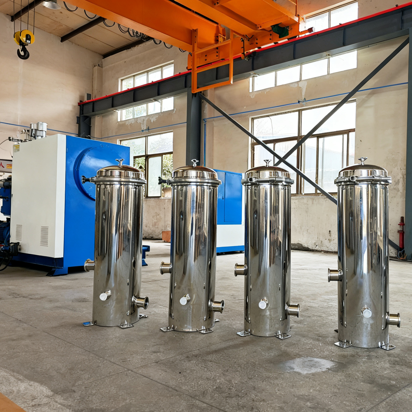 CIP/SIP Capable Tri-Clamp Precision Filter Housing with Smooth Internal Surface and No Dead Legs for Easy Cleaning