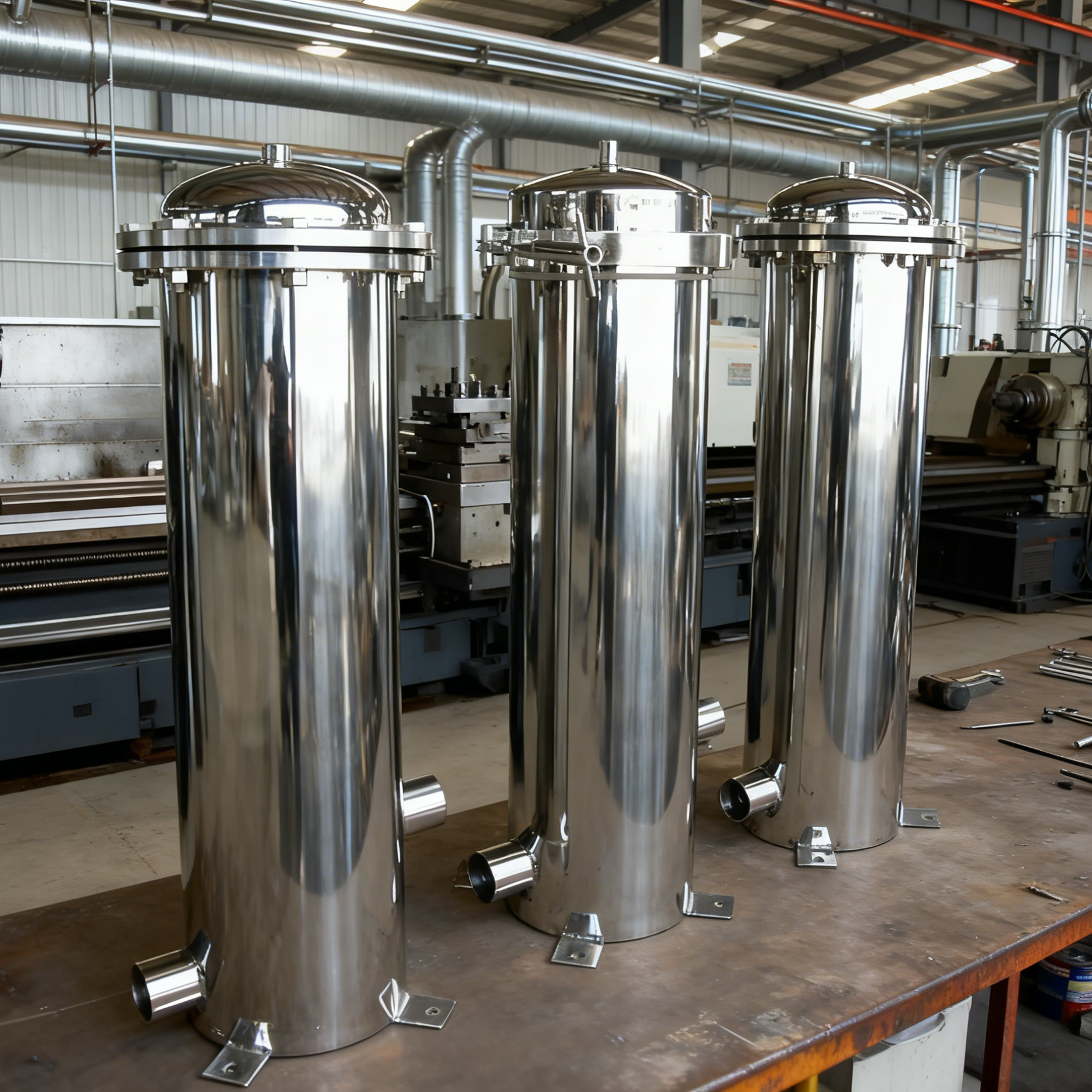 CE Certified Flange Type SS Precision Filter for RO Water System