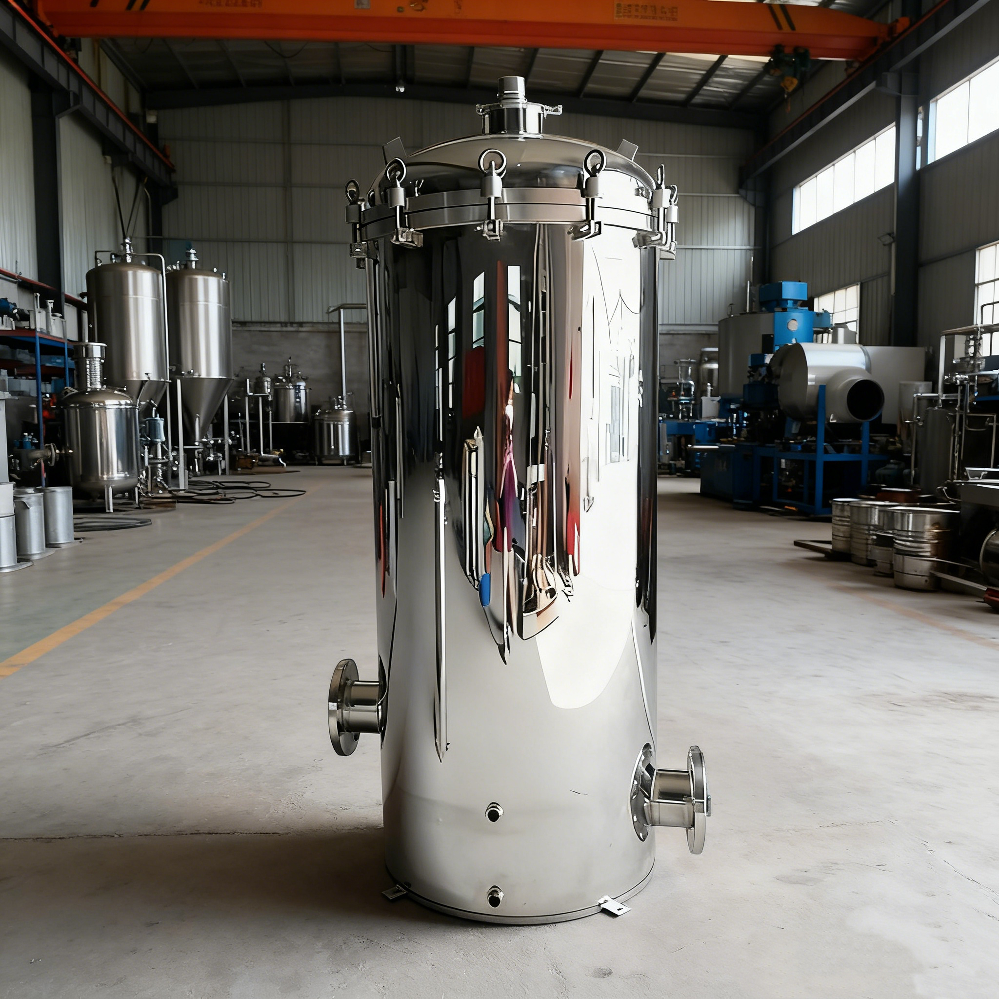 SUS304/SUS316L Flat Bottom Quick-Open Precision Filter for High Efficiency