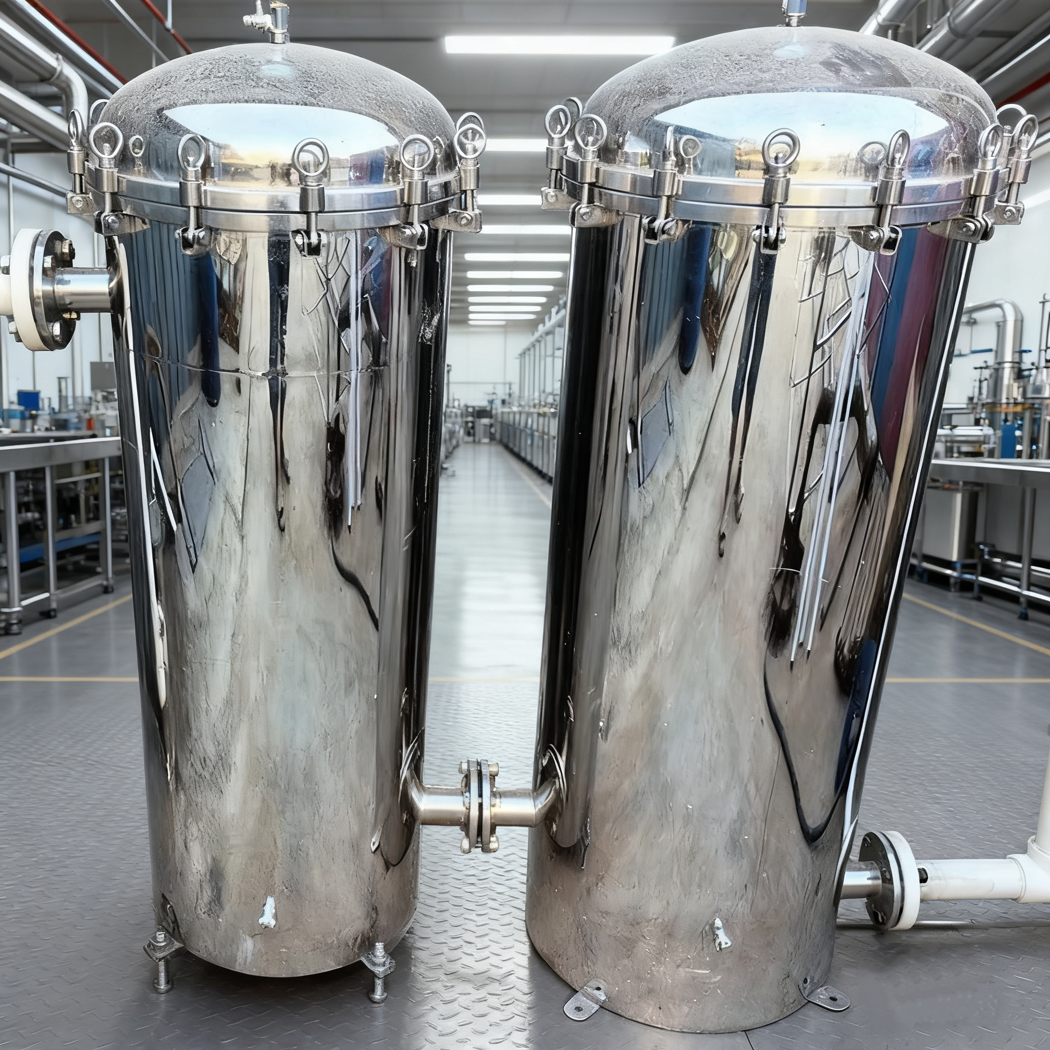 High-Pressure Quick Open Precision Filter Without Supporting Leg - Stainless Steel