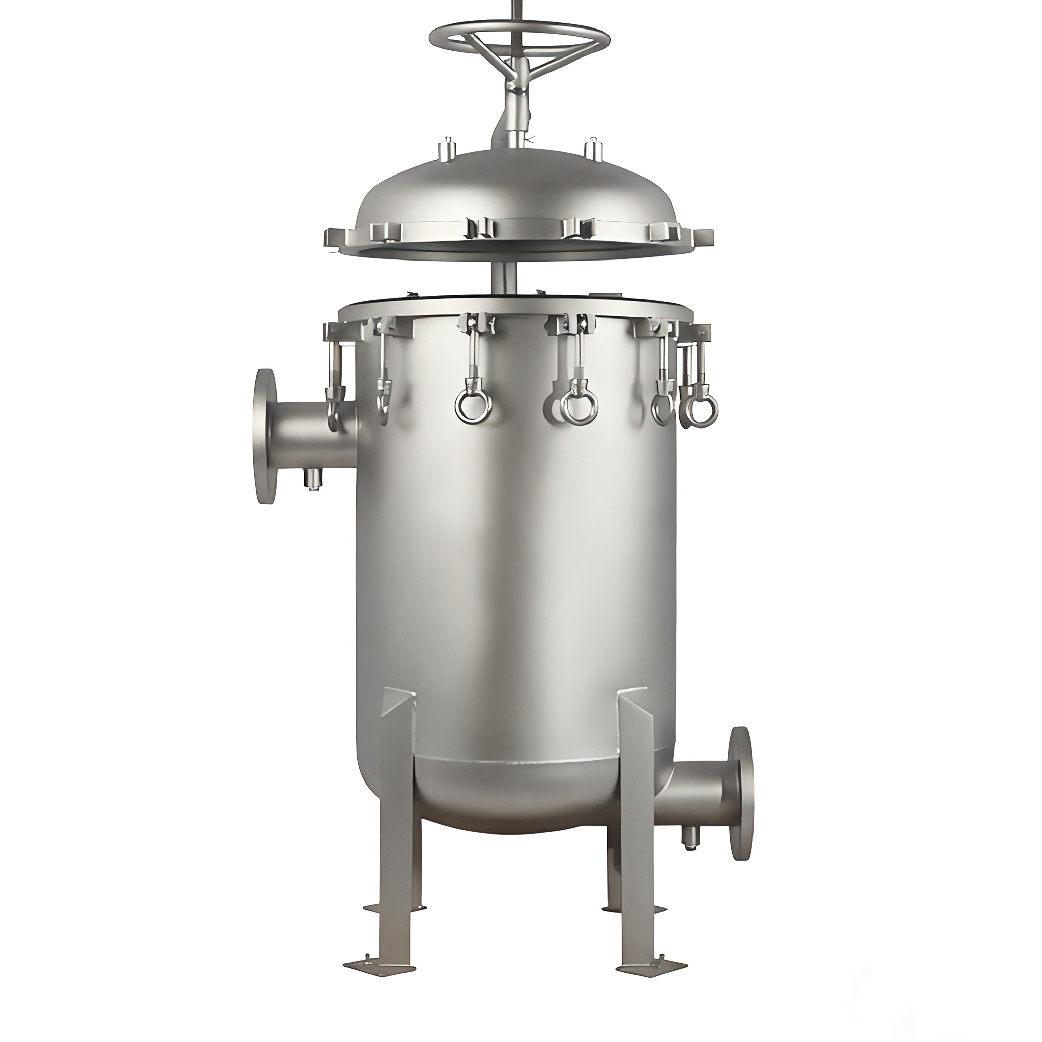 Sanitary 304/316L Stainless Steel Multi-Bag Filter Housing with 2 to 20 Bags for Food, Beverage, and Pharmaceutical Manufacturing