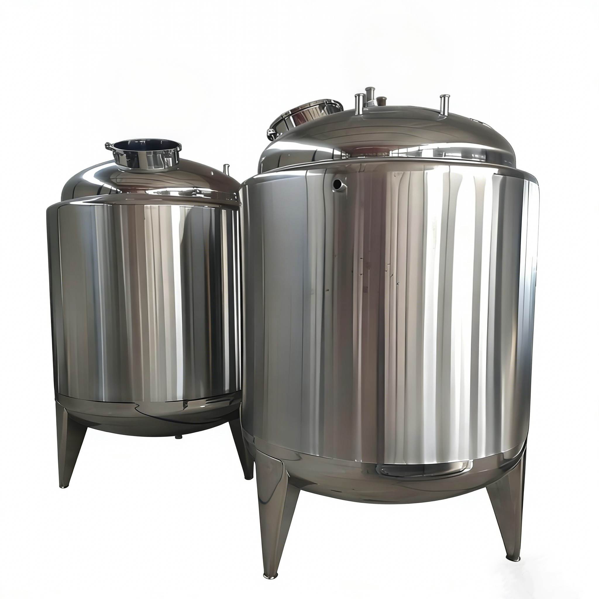 Sanitary Insulated Stainless Steel Water Tank with CIP Spray System and Temperature Monitoring for Food/Beverage Industry