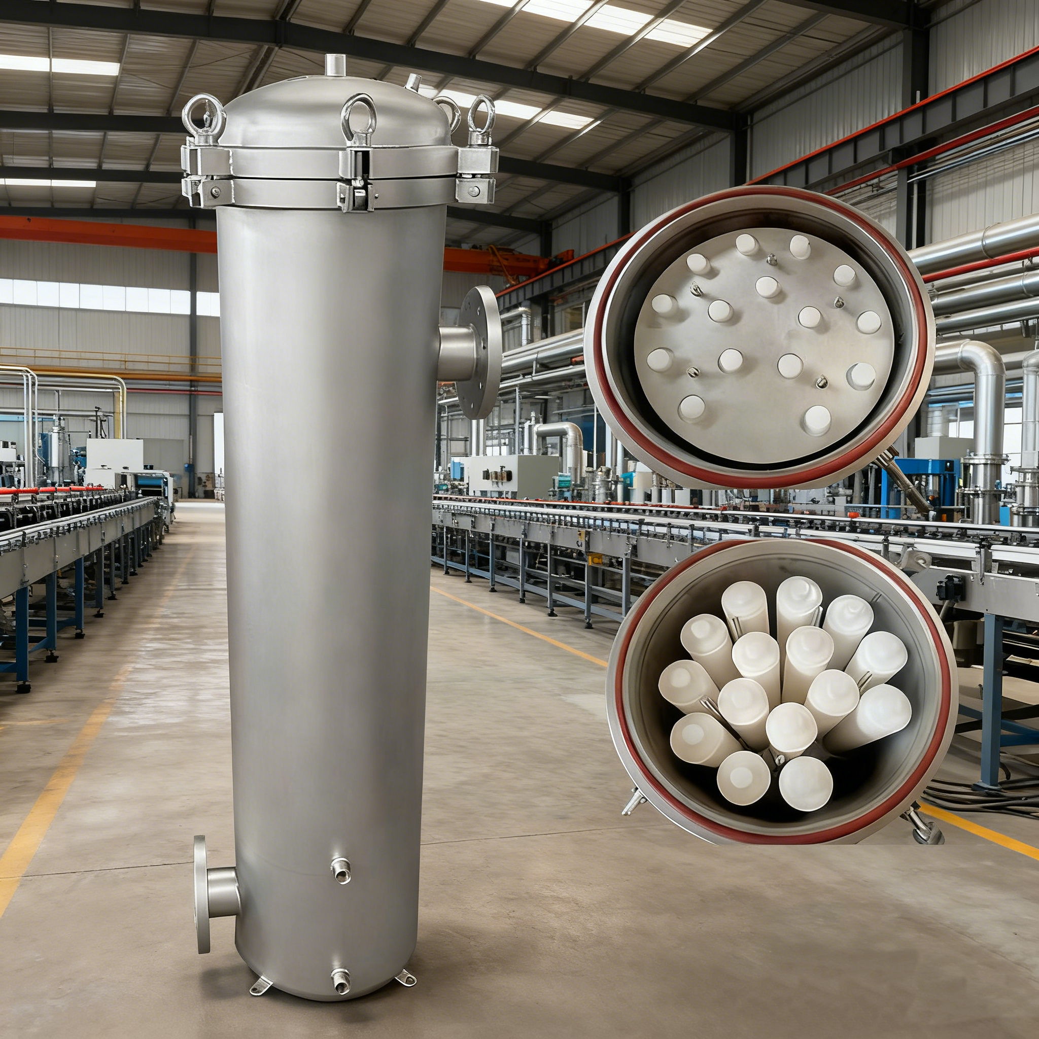 CE Certified Quick Open SS Precision Filter Without Supporting Leg for Industrial Use