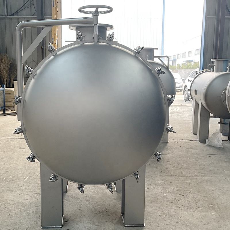 Horizontal High-Flow Stainless Steel Filter System for Industrial Applications